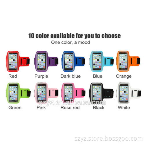 Waterproof Gym Sports Running Armband Arm Band Pouch Phone Case Cover + Key Holder for IPhone 5 5S 5C 5G 4 4S 6 6s iPod Touch 5